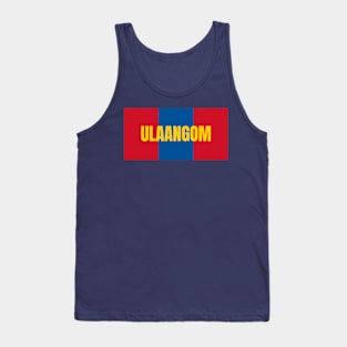 Ulaangom City in Mongolian Flag Colors Tank Top